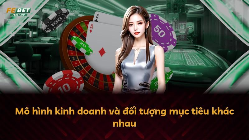 Mô hình kinh doanh và đối tượng mục tiêu khác nhau